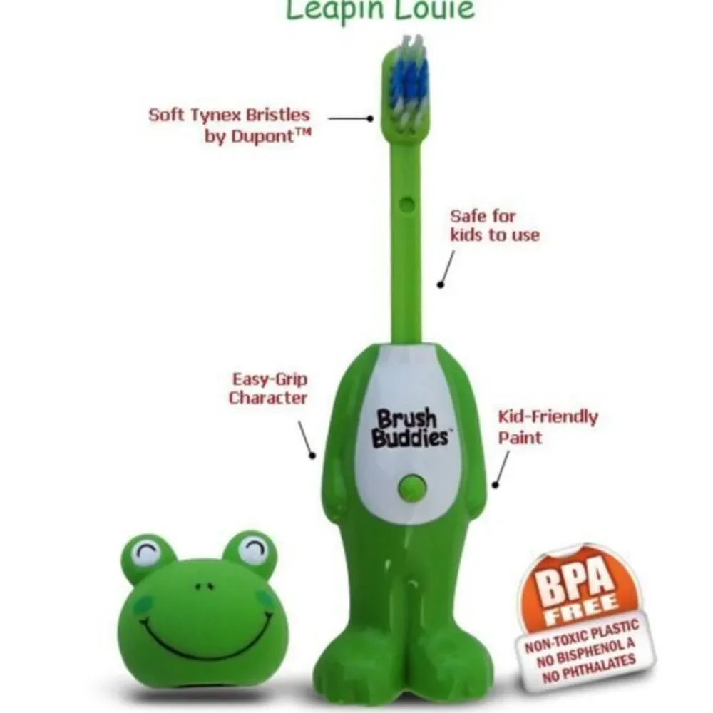 Brush Buddies Poppin Toothbrush‎ Leapin Louie Frog Green